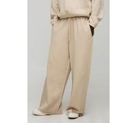 Extreme Wide Leg Loopback MAN Script Embroidered Raw Hem Joggers homme - pierre - S, pierre