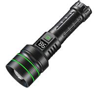 Extremely Bright Led Flashlight 200,000 Lumens, 3km Extreme Shooting, Usb Rechargeable, Super Large Zoomable Aperture, Long Lifespan, 6 Lighting Modes, Ipx67 Waterproof, For