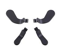 eXtremeRate 4 pcs Palettes Métalliques en Acier Inoxydable pour Xbox One Elite/Elite Series 2/Elite 2 Core Manette, Noir