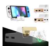 eXtremeRate AiryDocky DIY Kit, Coque de Remplacement pour Nintendo Switch Dock, Coque Redessinée Portable pour Dock Compatible avec Nintendo Switch & OLED Version, Totem of Kingdom Blanc