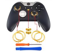 eXtremeRate Anneaux avec Switch Bouton de Remplacement pour Xbox One Elite Series 1/2, Anneaux de Remplacement pour Xbox One Elite 1/2 Manette, 2 Paires Chromé Doré