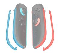 eXtremeRate Bandes Décoratives de Remplacement pour Switch Joycon 2,Coque Décorative Latérale pour Nintendo Switch 2 Joycon Façade DIY Strips avec Outil - Bleu et Orange