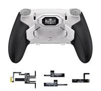 eXtremeRate Beyond Palette pour ps5 Edge Manette avec Coque Arrière Redessinée & Écran OLED,4 Boutons Programmable pour ps5 Edge Controller-Blanc Noir