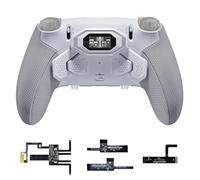 eXtremeRate BEYOND Palette pour ps5 Edge Manette avec Coque Arrière Redessinée & Écran OLED,4 Boutons Programmable pour ps5 Edge Controller-Blanc