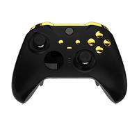 eXtremeRate Bouton de Remplacement pour Xbox One Elite Series 2 Manette, Trigger LB RB LT RT Bumpers ABXY Start Back Sync Buttons Customisé pour Xbox One Elite V2 Manette Modèle 1797, Doré Chromé