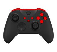 eXtremeRate Bouton de Remplacement pour Xbox One Elite Series 2 Manette, Trigger LB RB LT RT Bumpers ABXY Start Back Sync Buttons Customisé pour Xbox One Elite V2 Manette Modèle 1797, Rouge Chromé