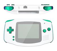 eXtremeRate Boutons Complets de Remplacement pour GBA Gameboy Advance Console, Console Portable Pas Incluse - Caméléon Violet Vert