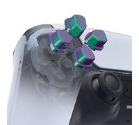 eXtremeRate Boutons D-Pad de Remplacement pour ps5 Manette, Boutons D-Pad Divis pour ps4 Slim/Pro Manette, Caméléon Violet Vert