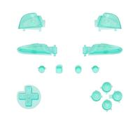 eXtremeRate Boutons de Remplacement ABXY pour Switch Pro, Bouton Série Transparente ABXY Dpad Home Plus Moins L R ZL ZR Trigger pour Switch Pro, Bouton Remplacé Complet Vert Émeraude