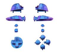 eXtremeRate Boutons de Remplacement ABXY pour Switch Pro Manette, Bouton ABXY Dpad Home Plus Moins L R ZL ZR Trigger pour Switch Pro, Caméléon Violet Bleu