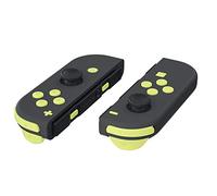eXtremeRate Boutons de Remplacement Complet pour Nintendo Switch Joycon, Compatible avec Modèle OLED, ABXY Direction Home Plus Moins L R ZL ZR SR SL Trigger pour Joycon Manette,Citron Jaune