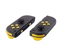 eXtremeRate Boutons de Remplacement Complet pour nintendo Switch Joycon et nintendo Switch OLED, Bouton ABXY Direction Home Plus Moins L R ZL ZR SR SL Trigger pour Joycon Manette,Doré Chromé