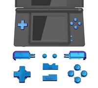 eXtremeRate Boutons de Remplacement pour Nintendo DS Lite Console Portable, Bouton D-pad ABXY Start Select RL Power Volume Keys pour NDSL, Console Portable NON INCLUSE, Caméléon Violet Bleu