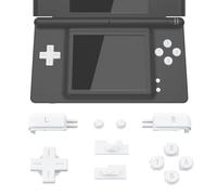 eXtremeRate Boutons de Remplacement pour Nintendo DS Lite Console Portable, Bouton D-pad ABXY Start Select RL Power Volume Keys pour NDSL, Console Portable NON INCLUSE, Blanc