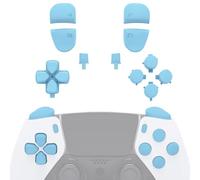 eXtremeRate Boutons de Remplacement pour ps5 Edge Manette | D-Pad Share Options Home Face Boutons R1 L1 R2 L2 Triggers Compatible avec ps5 Edge Controller, Bleu Paradis