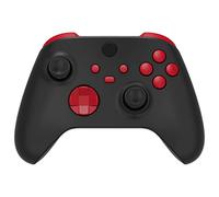 eXtremeRate Boutons de Remplacement pour Xbox Series X/S Manette, LB RB LT RT Triggers Bumpers D-Pad ABXY Start Back Sync Share Boutons pour Xbox Series S/X Manette Rouge Passion