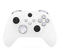 eXtremeRate Boutons de Remplacement pour Xbox Series X/S Manette, LB RB LT RT Triggers Bumpers D-Pad ABXY Start Back Sync Share Boutons pour Xbox Series S/X Manette Argent Chromé