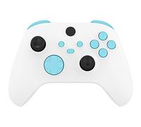 eXtremeRate Boutons de Remplacement pour Xbox Series X/S Manette, LB RB LT RT Triggers Bumpers D-Pad ABXY Start Back Sync Share Boutons pour Xbox Series S/X Manette Céleste
