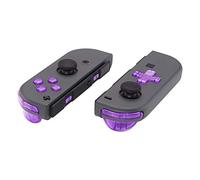 eXtremeRate Boutons pour Nintendo Switch/OLED Manette,Accessoires de Gâchette L R ZL ZR SR SL et ABXY Interchangeables,Violet Atomique Dpad Version-sans Joycon