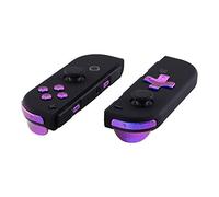 eXtremeRate Boutons pour Nintendo Switch/OLED Manette,Accessoires de Gâchette L R ZL ZR SR SL et ABXY Interchangeables,Caméléon Violet Bleu Dpad Version-Sans Joycon