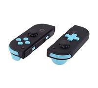eXtremeRate Boutons pour Nintendo Switch/OLED Manette,Accessoires de Gâchette L R ZL ZR SR SL et ABXY Interchangeables,Bleu Dpad Version-Sans Joycon