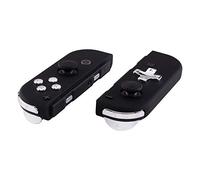 eXtremeRate Boutons pour Nintendo Switch/OLED Manette,Accessoires de Gâchette L R ZL ZR SR SL et ABXY Interchangeables,Argenté Chromé Dpad Version-sans Joycon