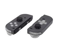 eXtremeRate Boutons pour Nintendo Switch/OLED Manette,Accessoires de Gâchette L R ZL ZR SR SL et ABXY Interchangeables,Transparent Dpad Version-sans Joycon