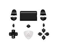 eXtremeRate Boutons Remplacement pour ps4 Pro Slim Manette CUH-ZCT2, Compatible avec ps4 DTFS LED Kit, Kit de Boutons avec Symbole Classique, Noir
