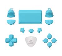 eXtremeRate Boutons Remplacement pour ps4 Pro Slim Manette, Trigger R1 L1 R2 L2 D-Pad Touchpad Action Home Share Options Boutons pour ps4 Slim Pro Controller CUH-ZCT2, Bleu Céleste
