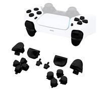eXtremeRate Boutons Remplacement pour ps5 Manette BDM-010/020, Kit de Boutons D-Pad R1 R2 L1 L2 Triggers Share Options avec Outils pour ps5 Manette, Chromé Noir