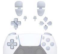 eXtremeRate Boutons Remplacement pour ps5 Manette BDM-030/040/050, Kit de Boutons Blanc Original pour ps5 Controller BDM-030/040/050, D-Pad R1 R2 L1 L2 Triggers Share Options avec Outils