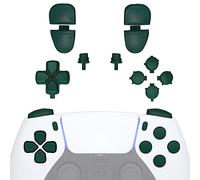 eXtremeRate Boutons Remplacement pour ps5 Manette BDM-030/040/050, Kit de Boutons Vert Jungle pour ps5 Controller BDM-030/040/050, D-Pad R1 R2 L1 L2 Triggers Share Options avec Outils