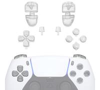 eXtremeRate Boutons Remplacement pour ps5 Manette BDM-030/040, Kit de Boutons Vert Lumineux pour ps5 Manette BDM-030/040, D-Pad R1 R2 L1 L2 Triggers Share Options avec Outils