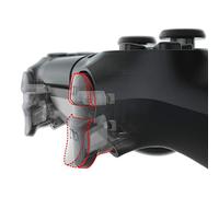 eXtremeRate Clicky Hair Trigger Kit pour ps4 Manette, Bouton Trigger Stop avec Câble Flexible pour ps4 Slim Pro Manette CUH-ZCT2 JDM-040/050/055