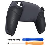 eXtremeRate Coque Arrière de Remplacement pour PS5 Manette - Personnalisée avec Grip en Caoutchouc - Gris Plomb Foncé