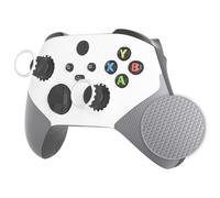 eXtremeRate Coque Avant de Remplacement avec Anneaux pour Xbox Séries X/S Manette, Shell Avant ASR Version avec Anneaux pour Xbox Séries X/S Manette, Blanc et Gris