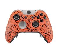 eXtremeRate Coque Avant de Remplacement pour Xbox One Elite Manette, Modèle 1698-Orange Texturé