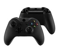 eXtremeRate Coque Avant Grips Poignées pour Xbox One S/X Manette, Coque de Remplacement pour Xbox One S/X Manette, Boîtier Customisé pour Modèle 1708, PU Cuir Noir