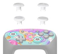 eXtremeRate Coque Avant pour Nintendo Switch 2 Pro Manette,Façade et ThumbsGear Joysticks pour Switch 2 Pro Controller,Coque avec Design des Joysticks Octogonaux-Donut Odyssey