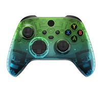 eXtremeRate Coque Avant Transparente pour Xbox Séries X/S, Coque Avant de Remplacement pour Xbox Séries X/S Manette, Transparent Bleu Vert