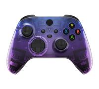 eXtremeRate Coque Avant Transparente pour Xbox Séries X/S, Coque Avant de Remplacement pour Xbox Séries X/S Manette, Transparent Dégradé Bleu-Violet
