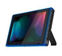 eXtremeRate Coque Cadre Customisé pour Nintendo Switch Console, Shell Cadre de Remplacement pour Nintendo Switch Console, avec Bouton Volume Power Plateau, Bleu Transparent