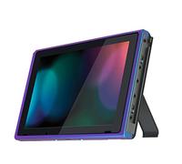 eXtremeRate Coque Cadre de Remplacement pour Nintendo Switch Console, Coque Cadre Customisé pour Nintendo Switch Console, avec Bouton Volume Power Plateau, Caméléon Violet Bleu