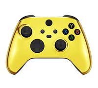 eXtremeRate Coque Chromé pour Xbox Séries X/S, Coque Shell Avant de Remplacement pour Xbox Séries X/S Manette, Doré Chromé