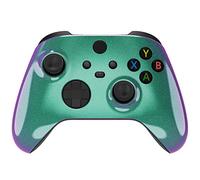 eXtremeRate Coque Chromé pour Xbox Séries X/S, Coque Shell Avant de Remplacement pour Xbox Séries X/S Manette, Caméléon Vert Violet