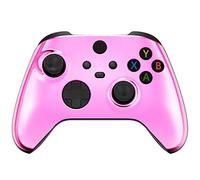 eXtremeRate Coque Chromé pour Xbox Séries X/S, Coque Shell Avant de Remplacement pour Xbox Séries X/S Manette, Chromé Rose