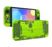 eXtremeRate Coque Complète de Remplacement avec Bouton pour Nintendo Switch OLED, Coque avec Bouton Personnalisé pour Nintendo Switch OLED, Vert Citron Clair