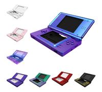 eXtremeRate Coque Complète de Remplacement pour Nintendo DS Lite, avec Boutons et Lentille d’Écran pour NDSL - Single Series Chrome Silver