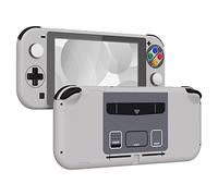 eXtremeRate Coque Console pour Nintendo Switch Lite,Façade avec Accessoires Boutons & Verres Trempé Protection Écran pour Switch Lite,SFC Snes Classique EU