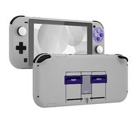eXtremeRate Coque Console pour Nintendo Switch Lite,Façade avec Accessoires Boutons & Verres Trempé Protection Écran pour Switch Lite,Snes Classique